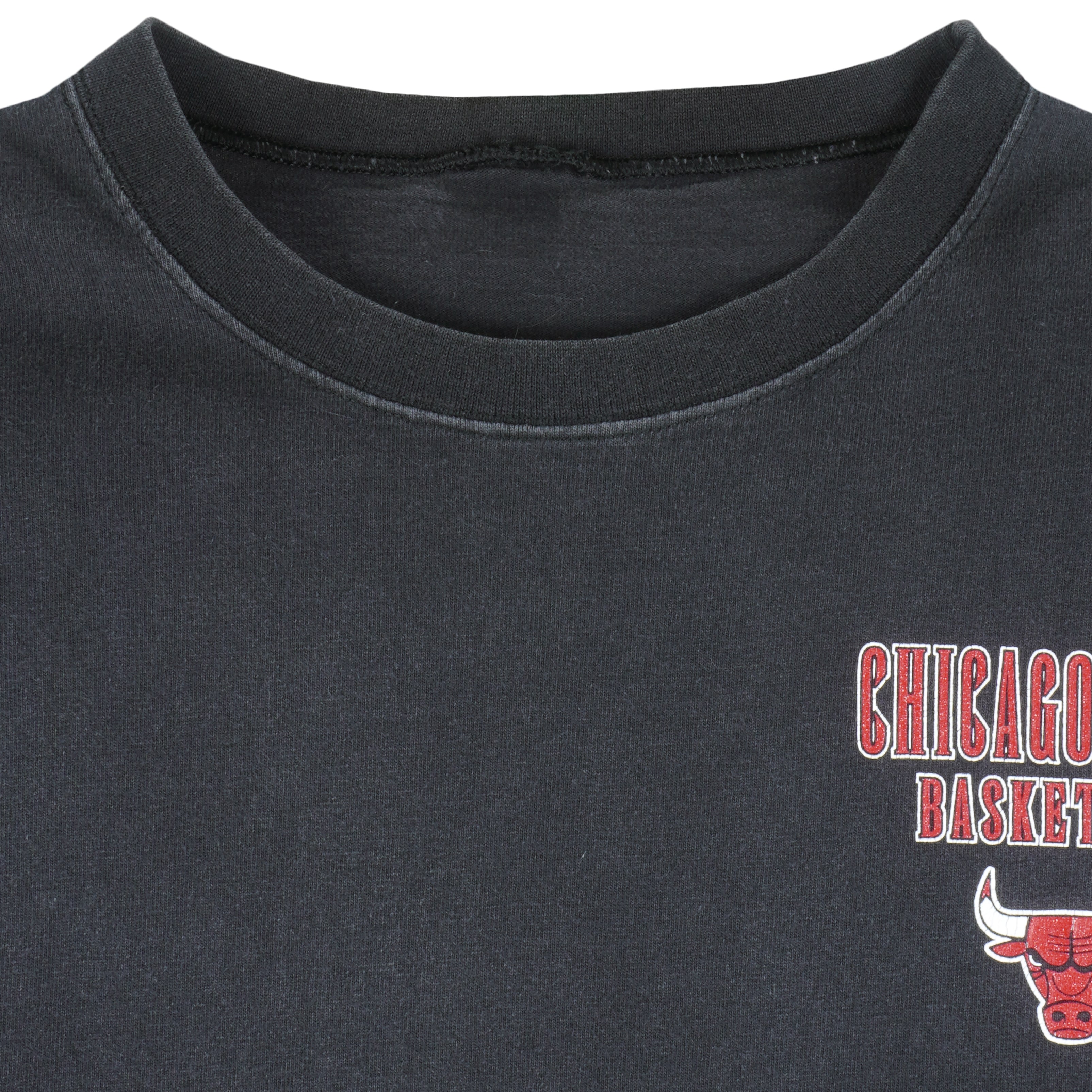 NBA - Black Chicago Bulls Crew Neck Sweatshirt 1990s Vintage Retro Basketball