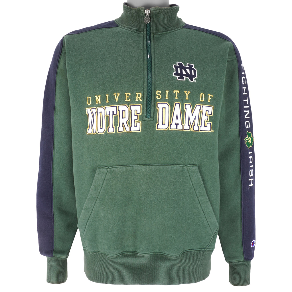 Champion - Notre Dame Fighting Irish Embroidered Sweatshirt 1990s Small Vintage Retro College