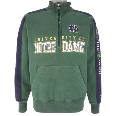 Champion - University Of Notre Dame Embroidered Sweatshirt 1990s Small