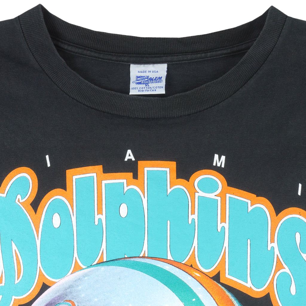 NFL (Salem) - Miami Dolphins Helmet T-Shirt 1992 X-Large Vintage Retro Football