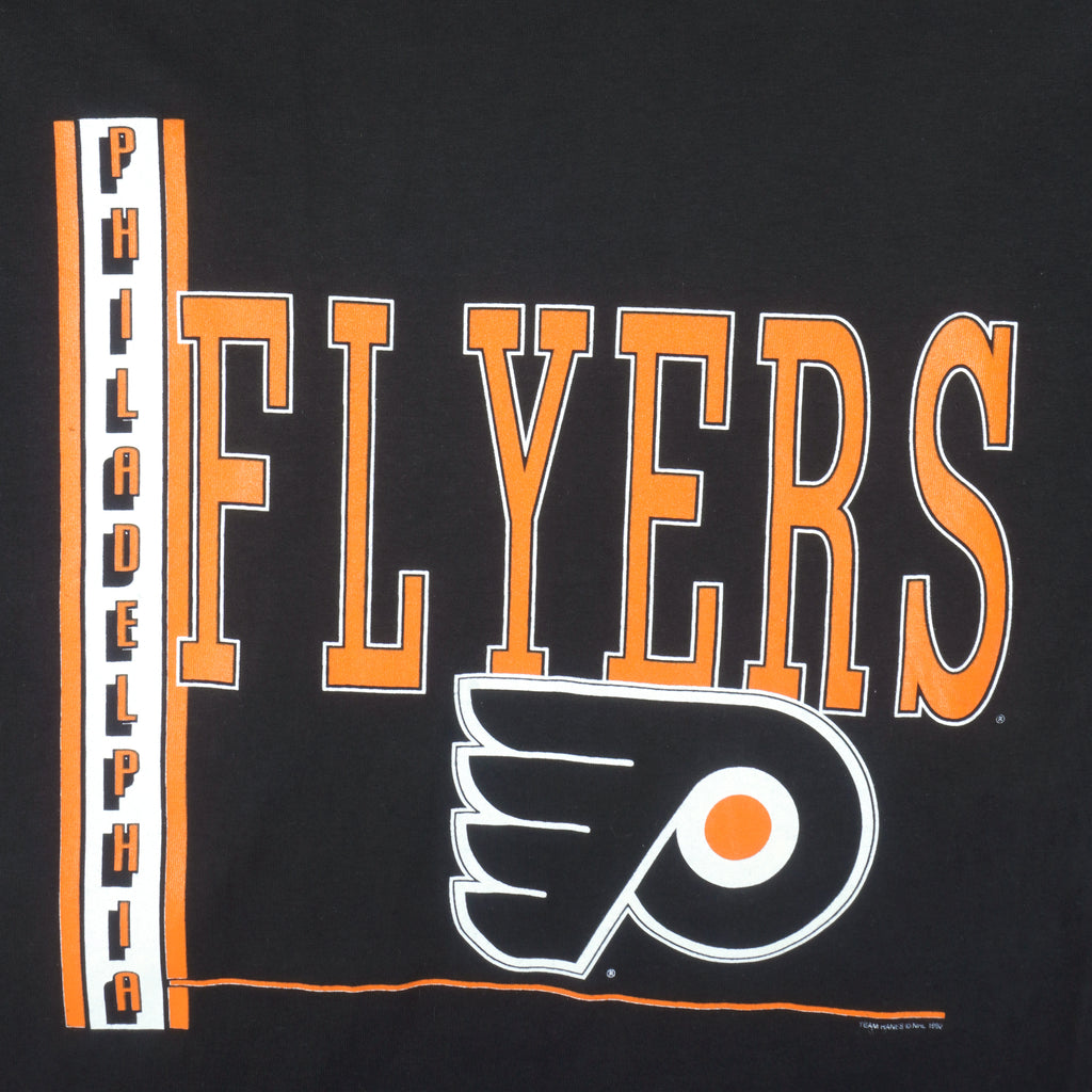 NHL (Hanes) - Philadelphia Flyers Big Logo T-Shirt 1992 X-Large Vintage Retro Hockey