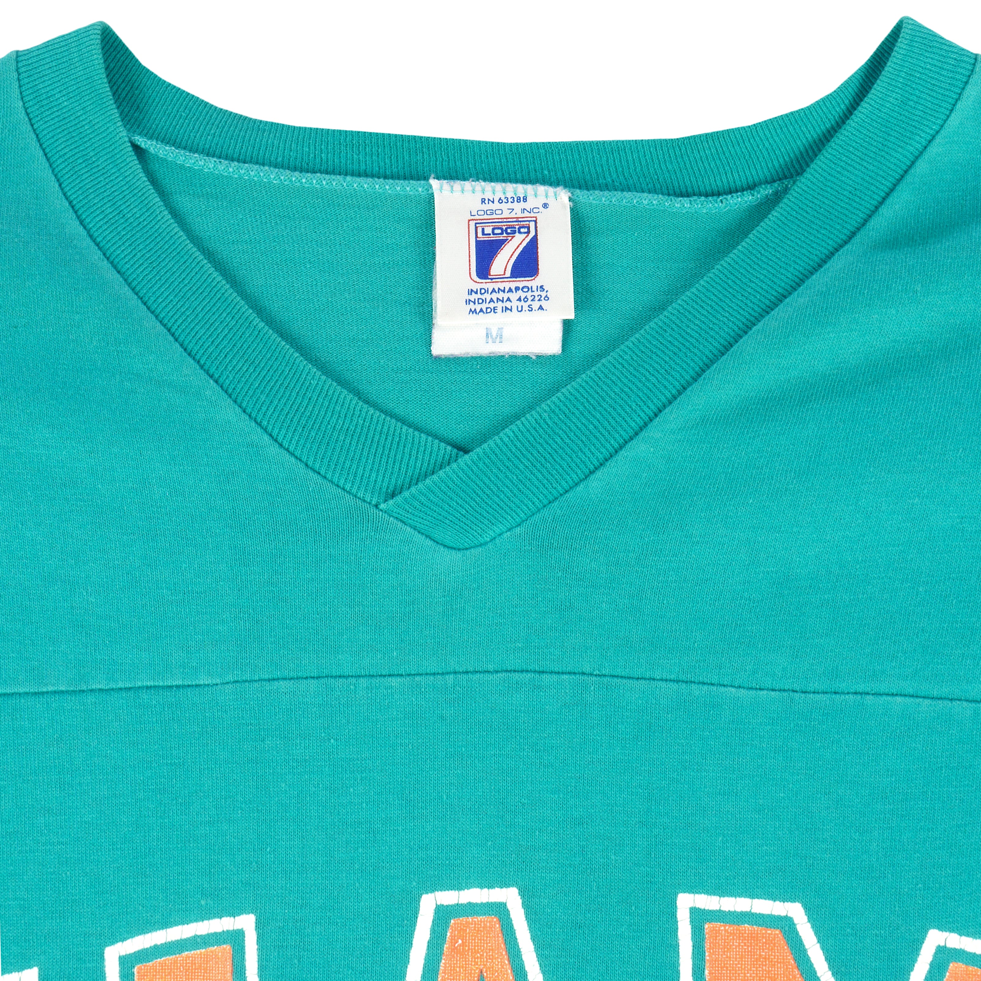 NFL (Logo 7) - Miami Dolphins Football Jersey 1990s Medium Vintage Retro Football