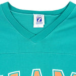 NFL (Logo 7) - Miami Dolphins Football Jersey 1990s Medium Vintage Retro Football