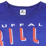 Starter - Blue Buffalo Bills Big Logo T-Shirt 1990s X-Large Vintage Retro  Football