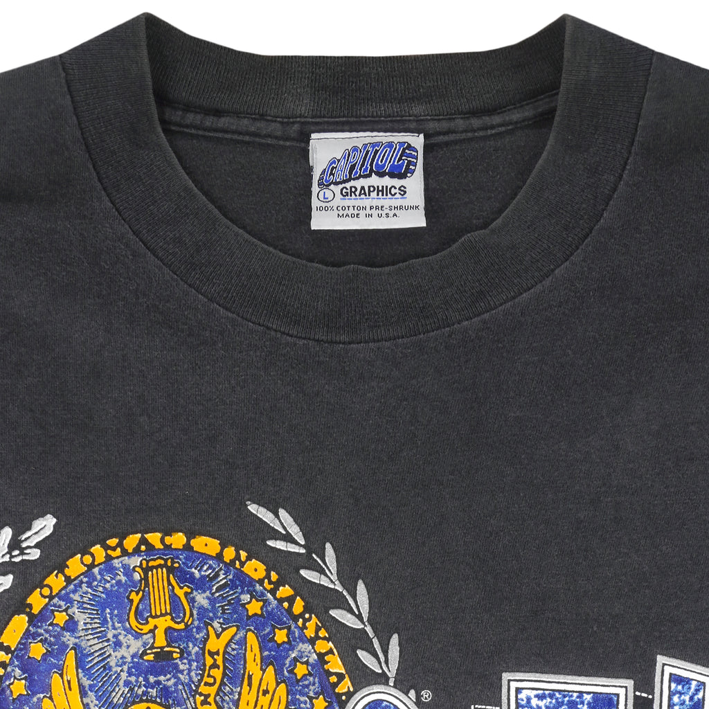 NCAA (Capitol) - Georgetown Hoyas Big Logo T-Shirt 1990s Large Vintage Retro College