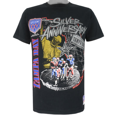 NFL (Nutmeg) - Tampa Bay Buccaneers Stadium Map T-Shirt 1989 Medium