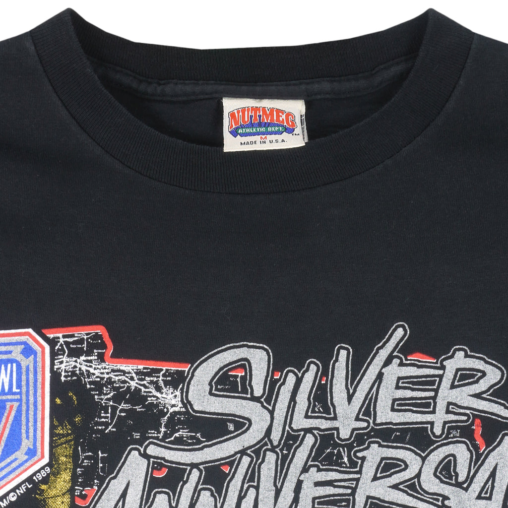 NFL - Tampa Bay Buccaneers Silver Anniversary T-Shirt 1989 Medium Vintage Retro Football