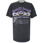 MLB (Nutmeg) - Colorado Rockies National League T-Shirt 1991 X-Large Vintage Retro Baseball