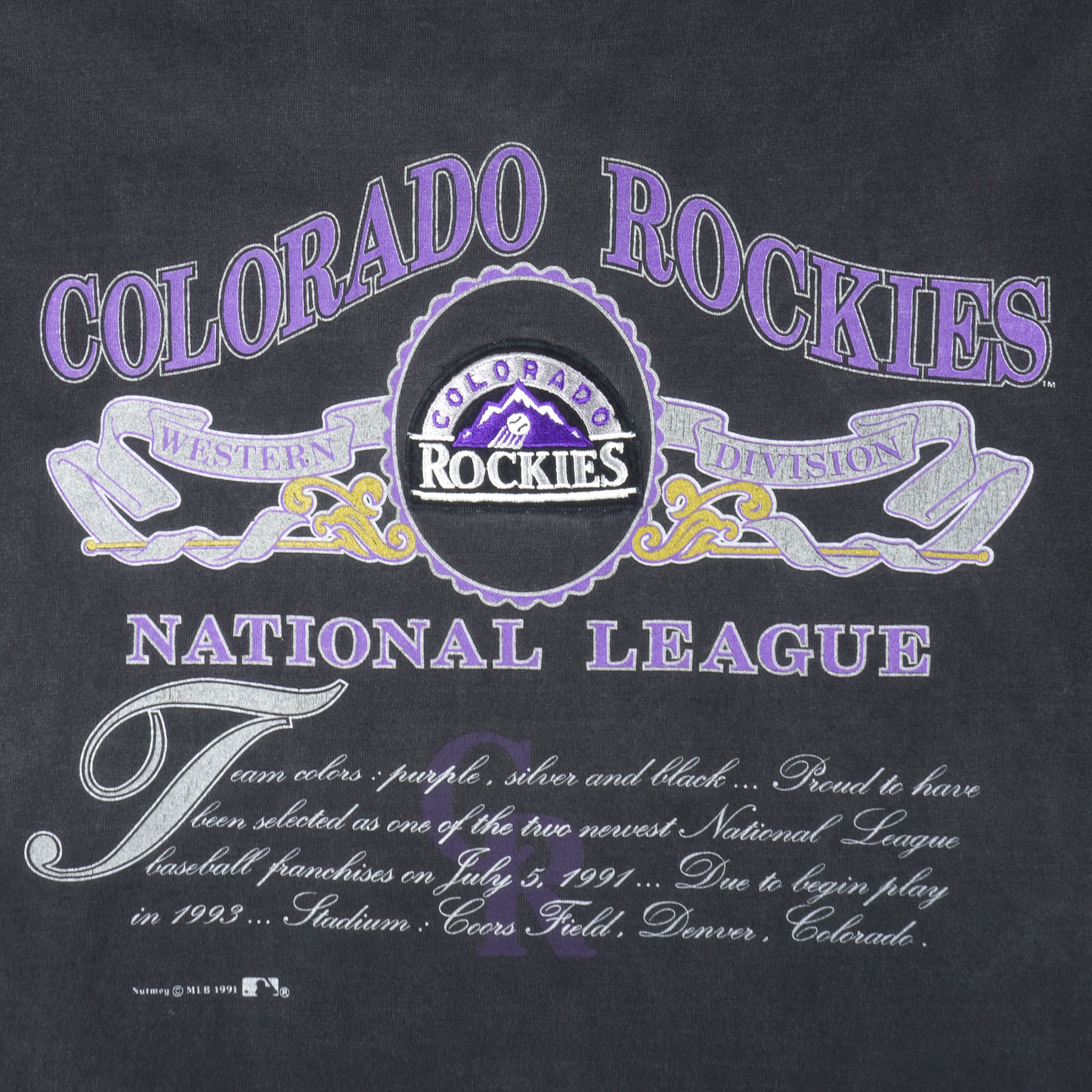 1991 Colorado Rockies T-shirt//mlb//vintage -  UK