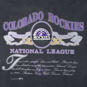 MLB (Nutmeg) - Colorado Rockies National League T-Shirt 1991 X-Large Vintage Retro Baseball