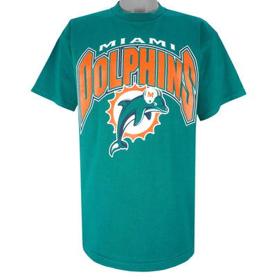 NFL (Logo 7) - Miami Dolphins Big Logo T-Shirt 1990s X-Large