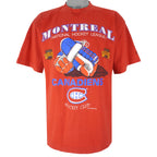 NHL (Softwear) - Montreal Canadiens T-Shirt 1992 Large Vintage Retro Hockey