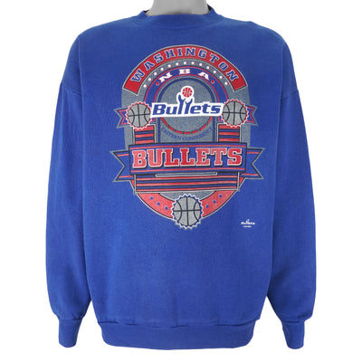 NBA (Logo 7) - Washington Bullets Crew Neck Sweatshirt 1990s X-Large