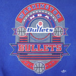 NBA (Logo 7) - Washington Bullets Crew Neck Sweatshirt 1990s X-Large Vintage Retro Basketball
