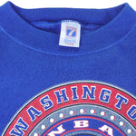 NBA (Logo 7) - Washington Bullets Crew Neck Sweatshirt 1990s X-Large Vintage Retro Basketball