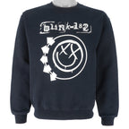 Vintage - Black Blink 182 Crew Neck Sweatshirt 1990s Small Vintage Retro
