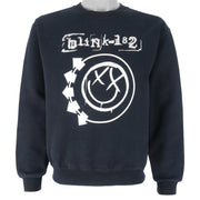 Vintage - Black Blink 182 Crew Neck Sweatshirt 1990s Small Vintage Retro