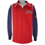 FUBU - Blue & Red Embroidered Sweatshirt 1990s Large Vintage Retro