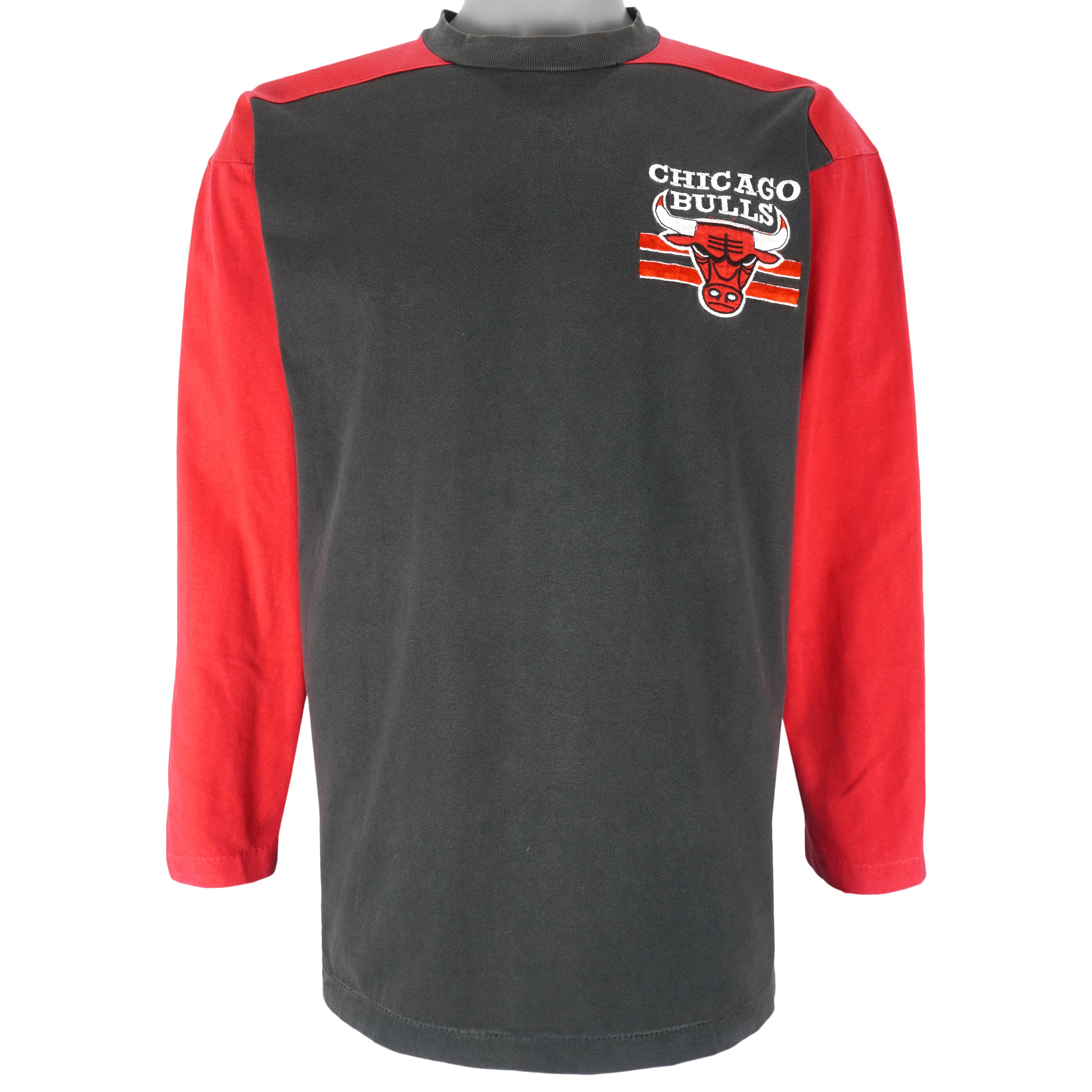 NBA (Miller) - Black Chicago Bulls Win It Crew Neck Sweatshirt 1990s Large Vintage Retro Basketball