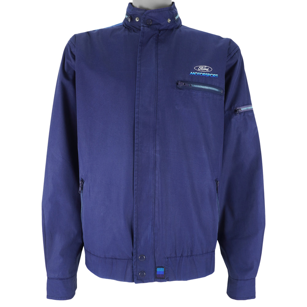 Vintage - Blue Ford Racing Zip-Up Windbreaker 1990s X-Large Vintage Retro