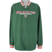 Adidas - Green Milwaukee Bucks Embroidered Windbreaker 1990s X-Large Vintage Retro Basketball