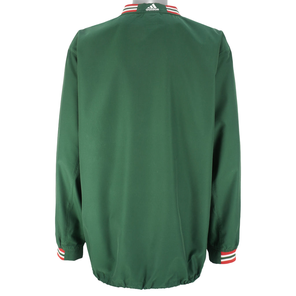 Adidas - Green Milwaukee Bucks Embroidered Windbreaker 1990s X-Large Vintage Retro Basketball