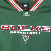 Adidas - Green Milwaukee Bucks Embroidered Windbreaker 1990s X-Large Vintage Retro Basketball