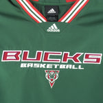 Adidas - Green Milwaukee Bucks Embroidered Windbreaker 1990s X-Large Vintage Retro Basketball