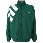 Adidas - Green Zip-Up Windbreaker 1990s Large Vintage Retro