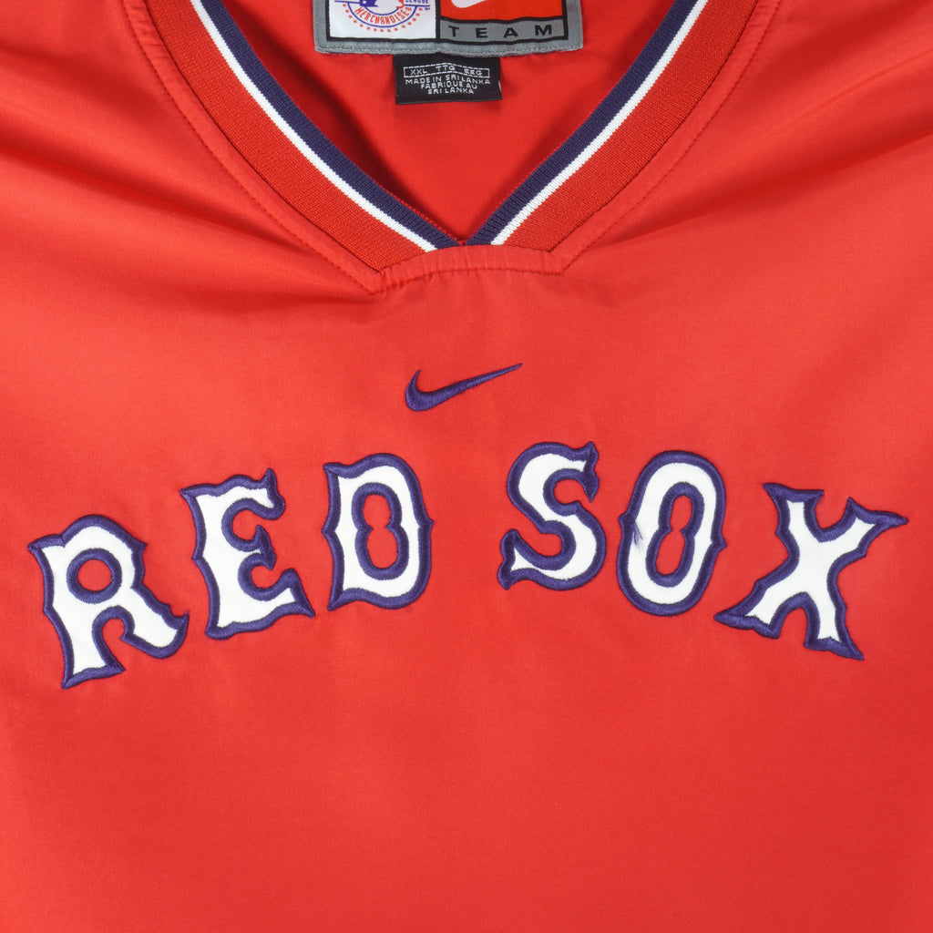 Nike - Boston Red Sox Embroidered Windbreaker 1990s XX-Large Vintage Retro Baseball
