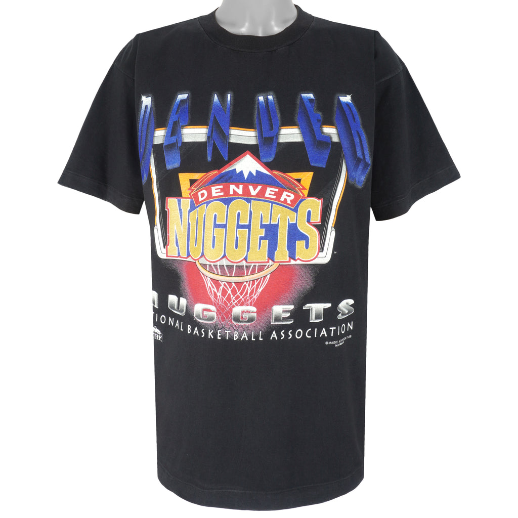 NBA (Magic Johnson Ts) - Denver Nuggets T-Shirt 1990s Large Vintage Retro Basketball