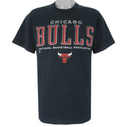 NBA (Pro Player) - Black Chicago Bulls T-Shirt 1990s Large Vintage Retro Basketball
