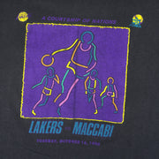 NBA (New Star) - Lakers VS Maccabi T-Shirt 1990 X-Large Vintage Retro Basketball