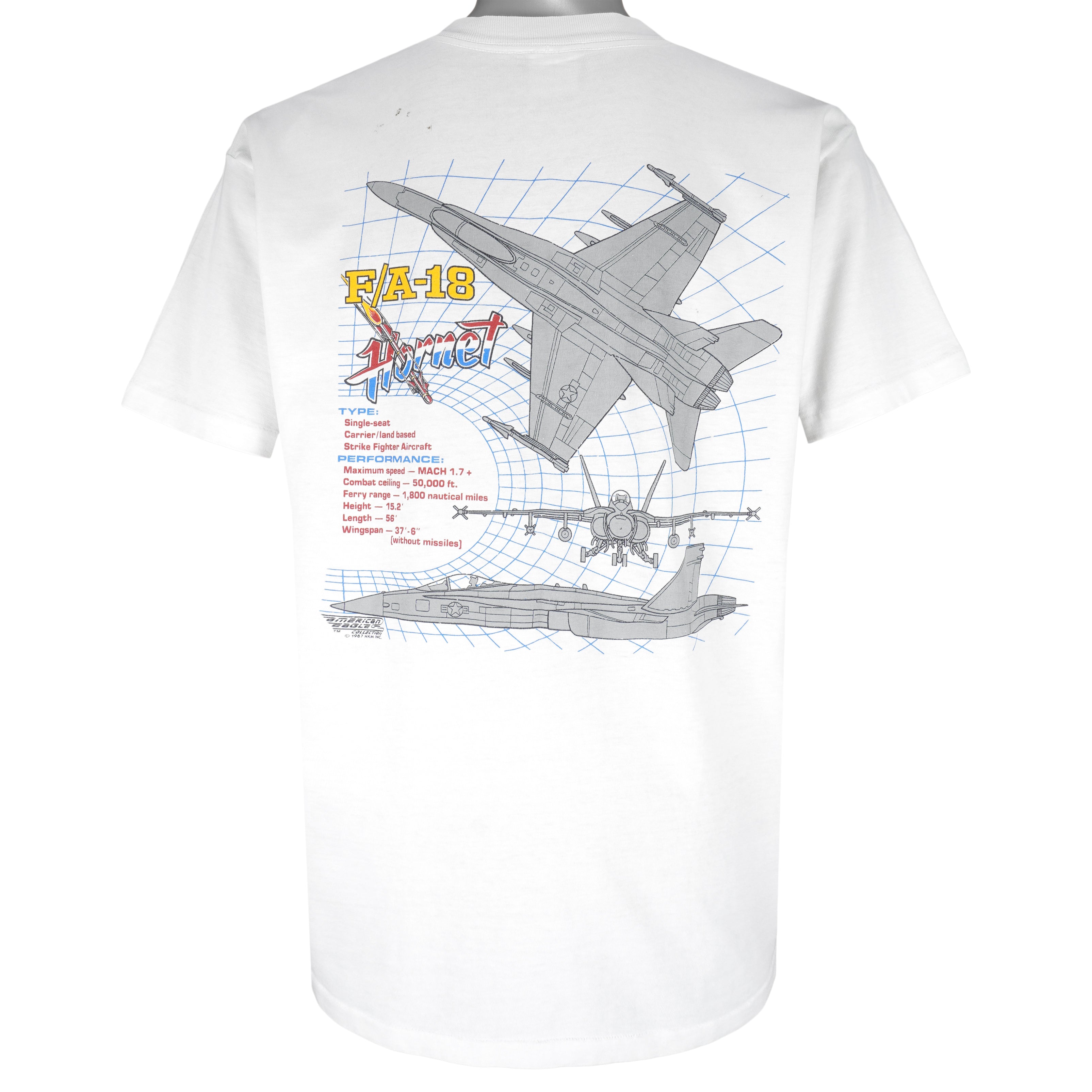 Vintage - F/A-18 Hornet T-Shirt 1990 X-Large Vintage Retro