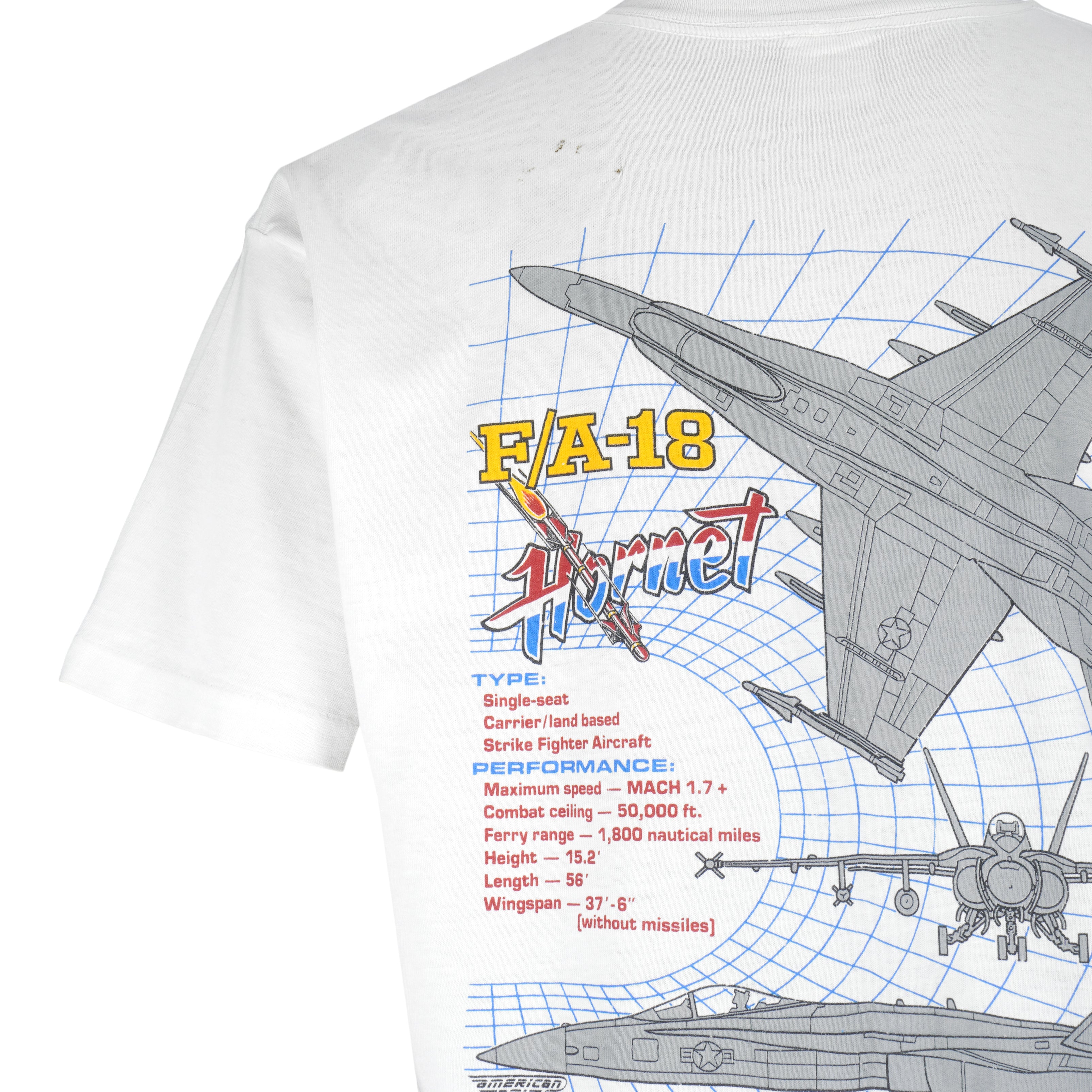 Vintage - F/A-18 Hornet T-Shirt 1990 X-Large Vintage Retro