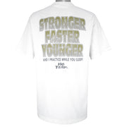 Vintage (No Fear) - Stronger Faster Younger T-Shirt 1990s X-Large Vintage Retro