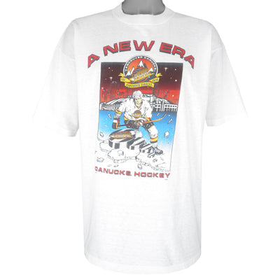 NHL (CGW) - Vancouver Canucks A New Era Single Stitch T-Shirt 1990s Large