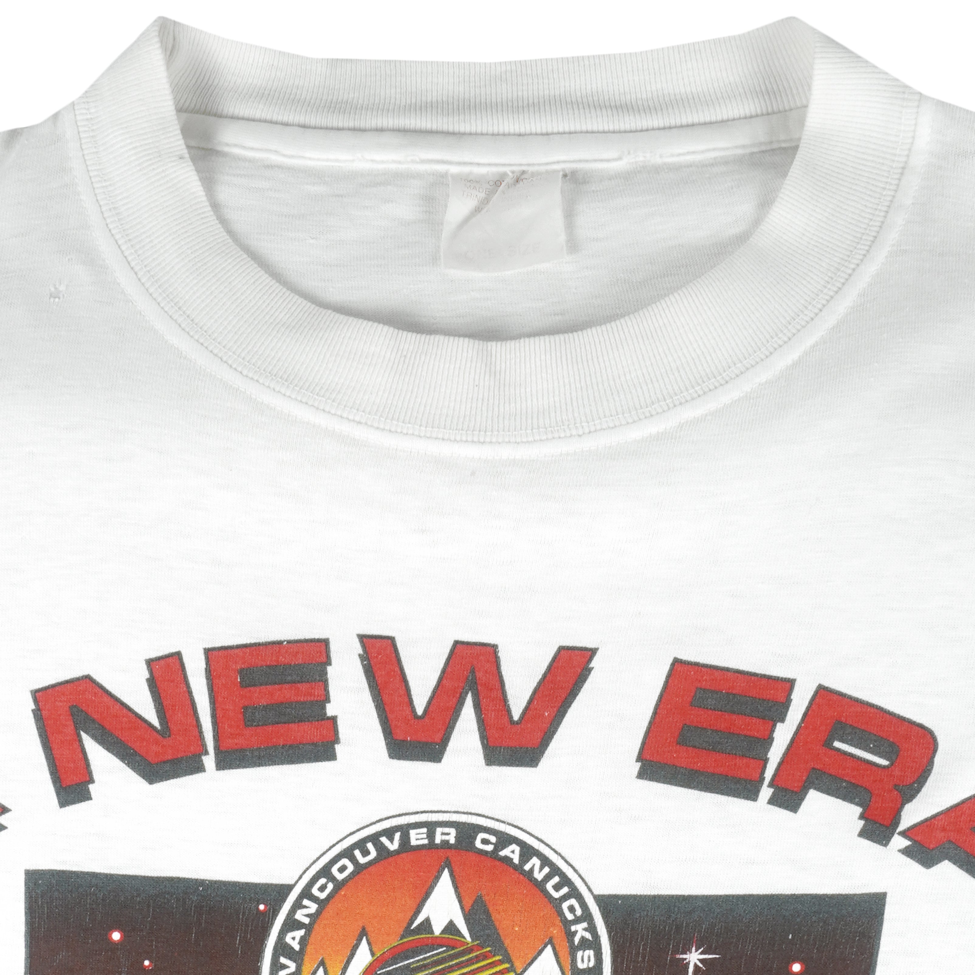 NHL - Vancouver Canucks A New ERA T-Shirt 1990s Large Vintage Retro Hockey