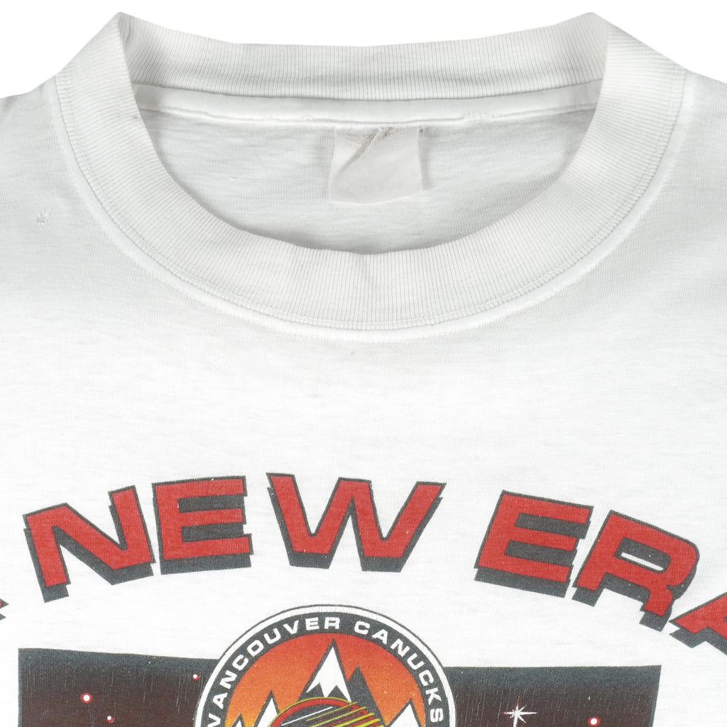 NHL - Vancouver Canucks A New ERA T-Shirt 1990s Large Vintage Retro Hockey