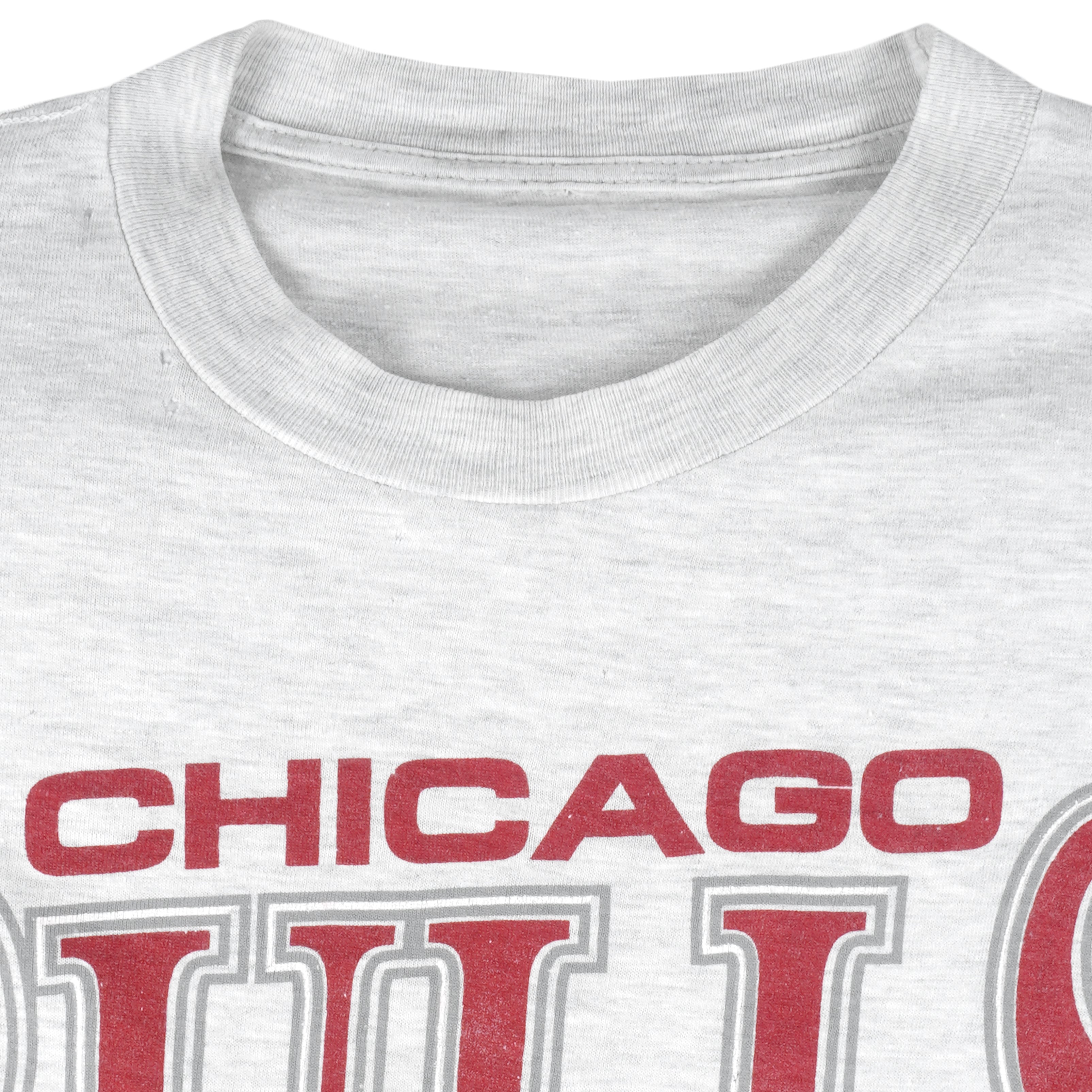 NBA - Chicago Bulls Big Logo T-Shirt 1990s Large Vintage Retro Basketball
