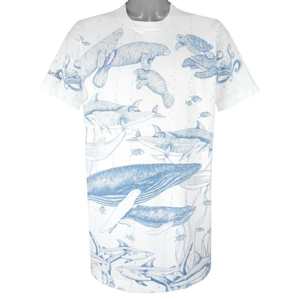 Vintage - Sea World All Over Print T-Shirt 1990s X-Large Vintage Retro