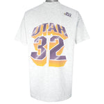 NBA (Salem) - Grey Utah Jazz T-Shirt 1990s X-Large Vintage Retro Basketball