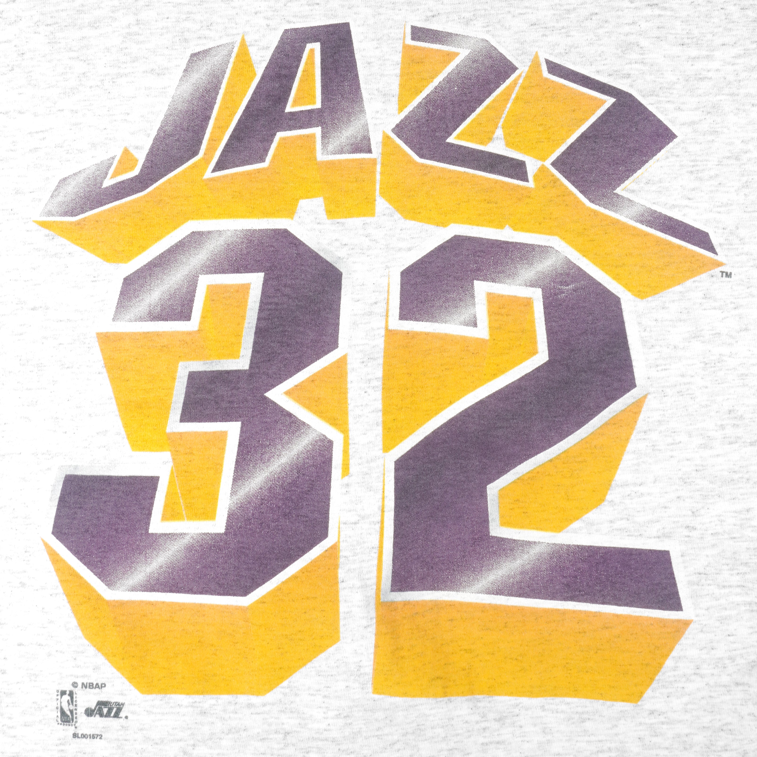NBA (Salem) - Grey Utah Jazz T-Shirt 1990s X-Large Vintage Retro Basketball