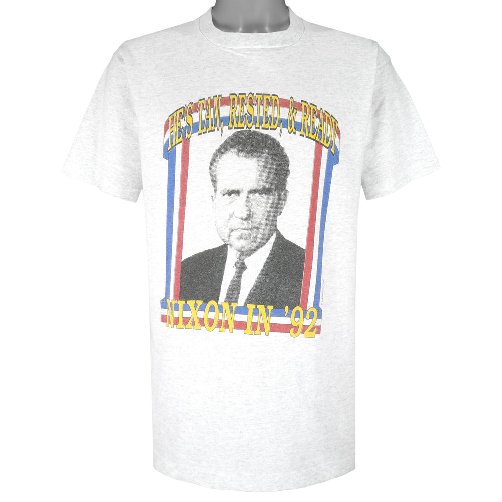 Vintage - Richard Nixon in 92 T-Shirt 1990s Large Vintage Retro