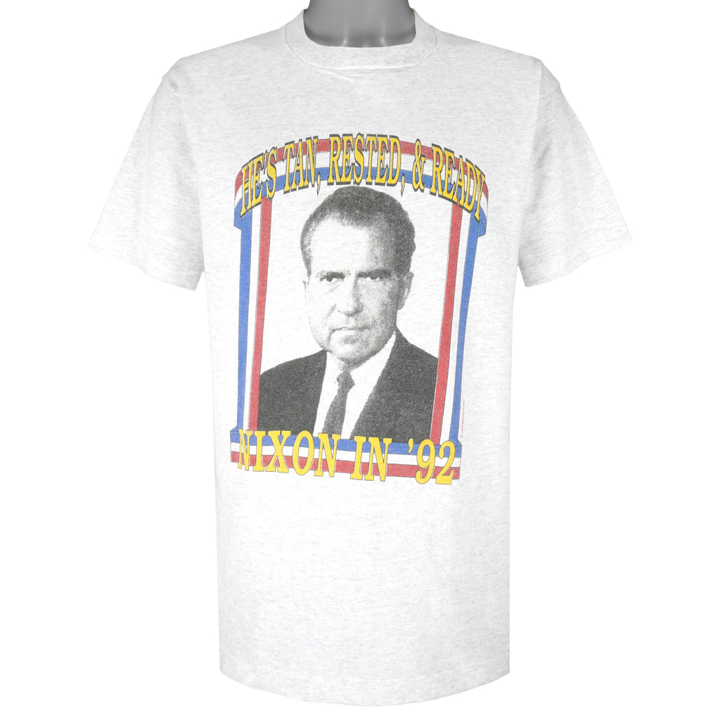 Vintage - Richard Nixon in 92 T-Shirt 1990s Large Vintage Retro