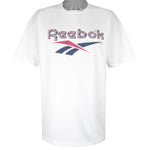 Reebok - Big Logo USA Flags Single Stitch T-Shirt 1990s X-Large