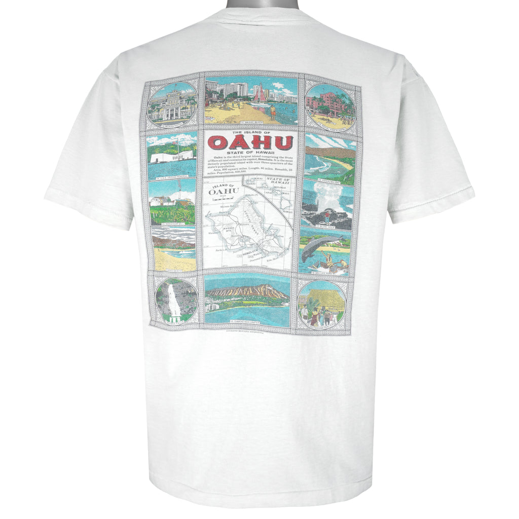 Vintage (Oneita) - The Island OAHU State Of Hawaii T-Shirt 1990 X-Large Vintage Retro