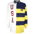 Tommy Hilfiger - USA Long Sleeved Shirt 1990s X-Large Vintage Retro