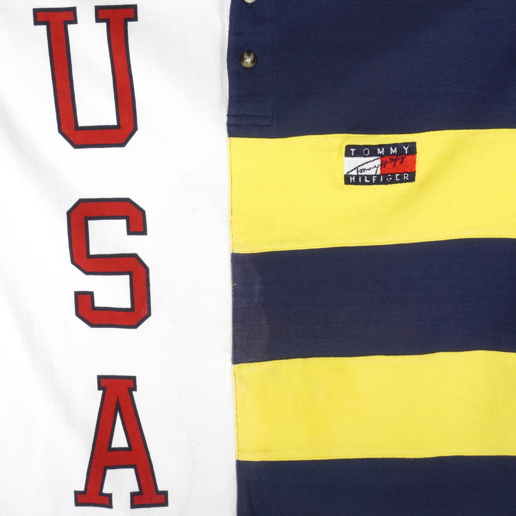 Tommy Hilfiger - USA Long Sleeved Shirt 1990s X-Large Vintage Retro