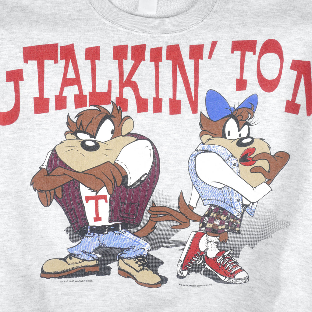 Looney Tunes - You Talkin To Me Crew Neck Sweatshirt 1995 XX-Large Vintage Retro